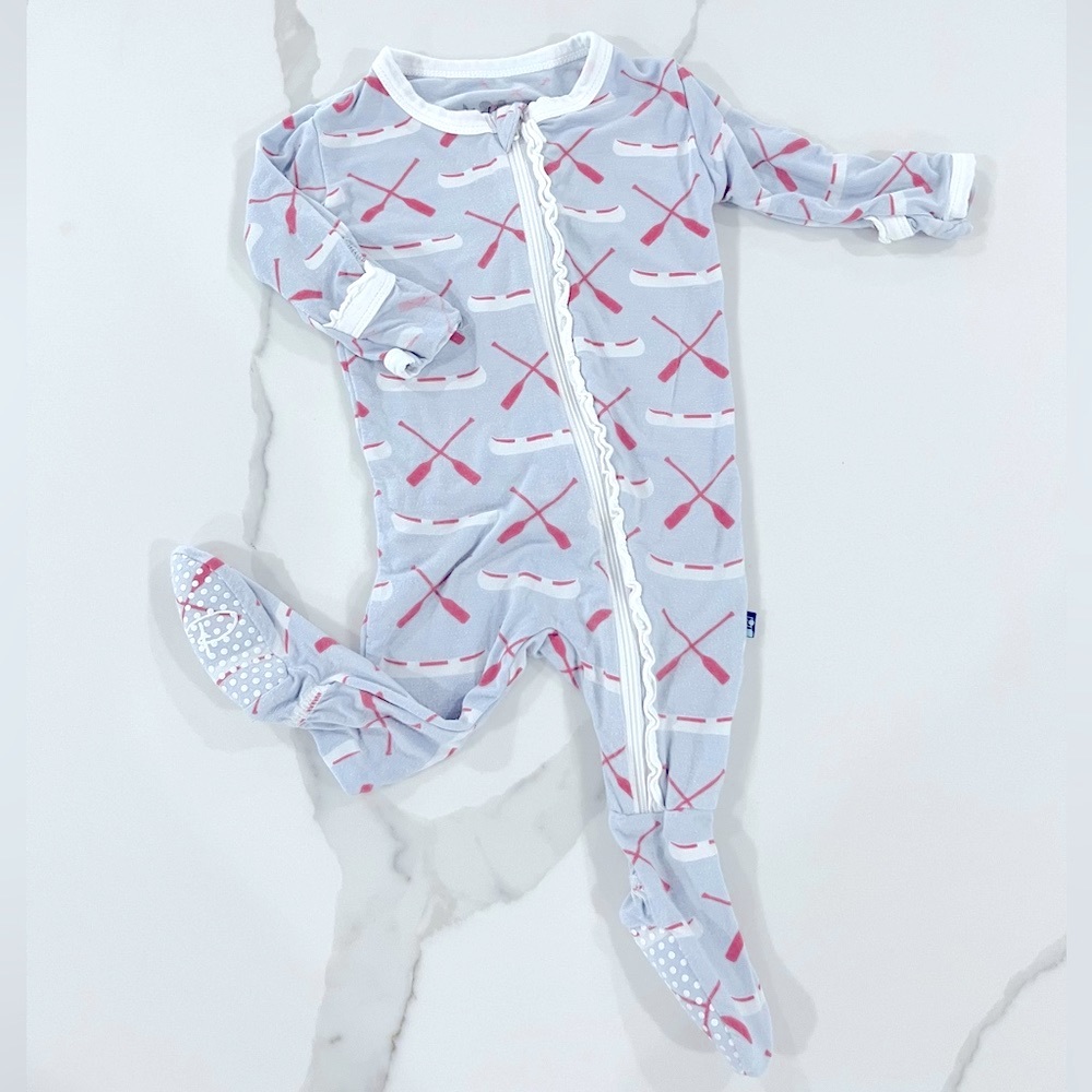 KicKee Pants Ruffle Zip Footie